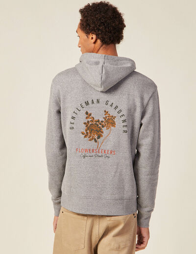 Sweat manches longues gris foncé homme