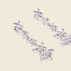 Boucles d'oreilles pendantes gris argent femme