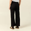Jeans large taille haute denim noir femme