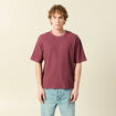 T-shirt ample en coton manches courtes vieux rose homme