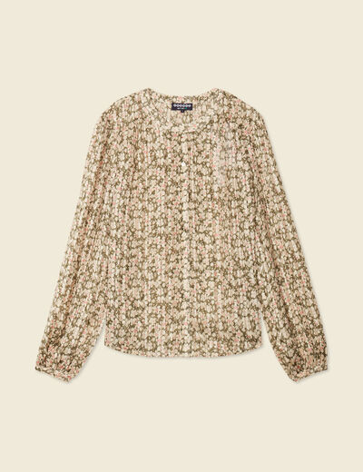 Chemise éco-responsable vert kaki femme