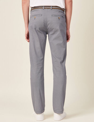 Pantalon chino straight bleu homme