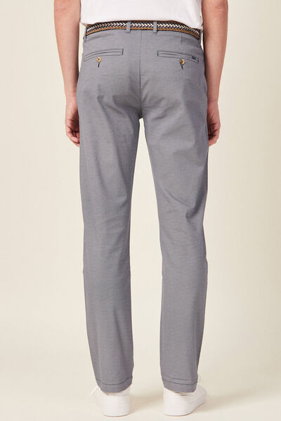 Pantalon chino straight bleu homme