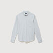 Chemise manches longues col am&eacute;ricain vert clair homme