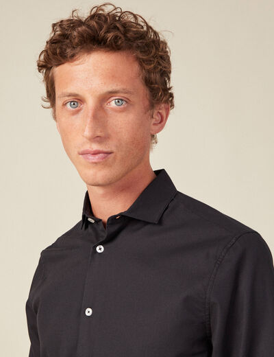 Chemise éco-responsable noir homme