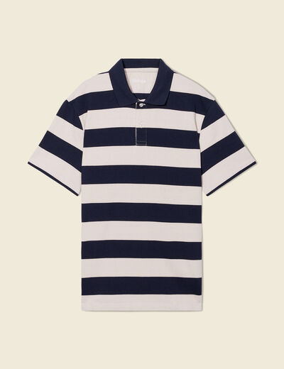 Polo manches courtes bleu marine homme