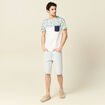 T-shirt manches courtes marron clair homme