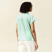 Blouse manches courtes vert clair femme