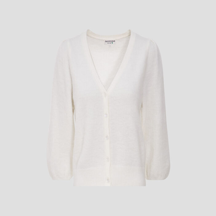 Gilet éco-responsable ecru femme
