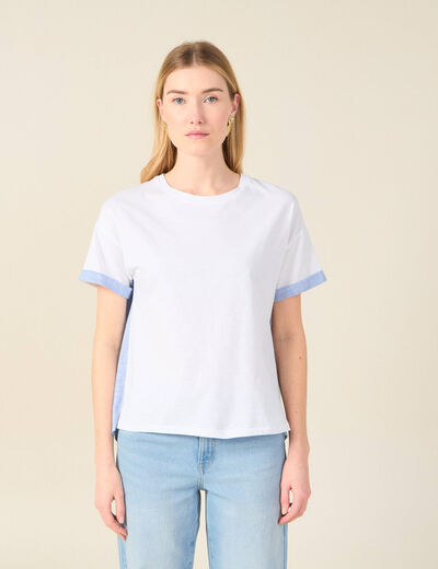 T-shirt manches courtes blanc femme
