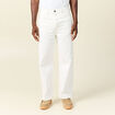 Jeans loose 5 poches denim blanc homme