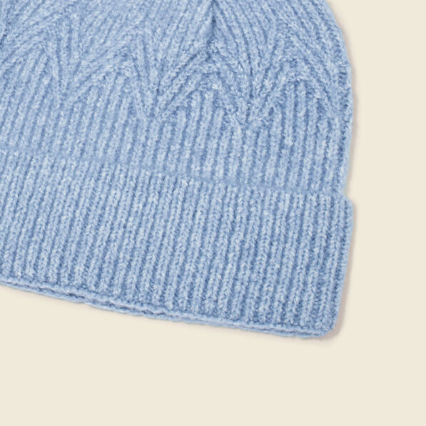Bonnet éco-responsable bleu ciel femme