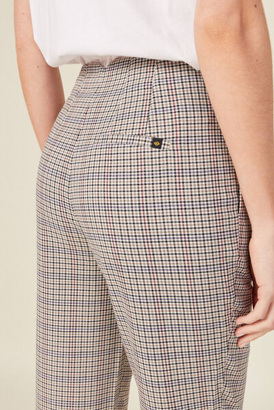 Pantalon carotte bleu marine femme