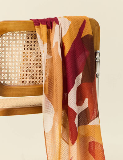 Foulard marron cognac femme