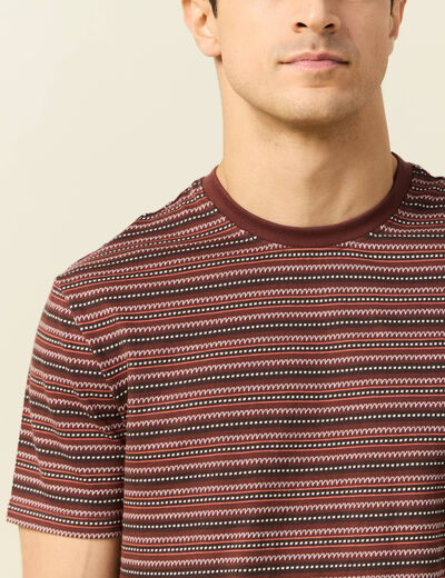 T-shirt manches courtes bordeaux homme