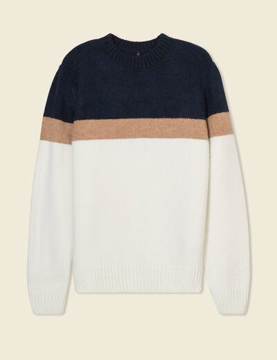 Pull manches longues ecru homme