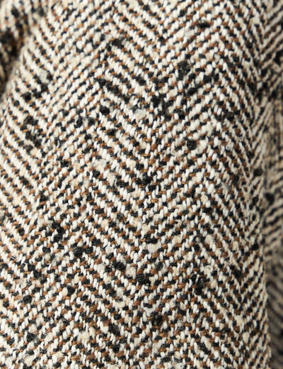 Manteau long oversize col montant gris fonc&eacute; femme