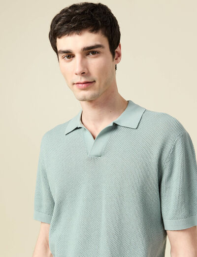Polo manches courtes vert clair homme