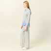 Pull manches longues gris clair femme