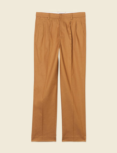 Pantalon chino droit beige homme