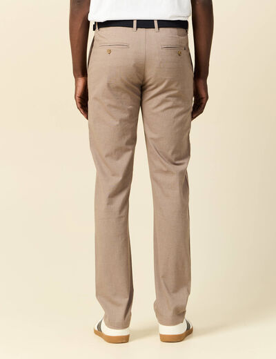 Pantalon chino straight taupe homme