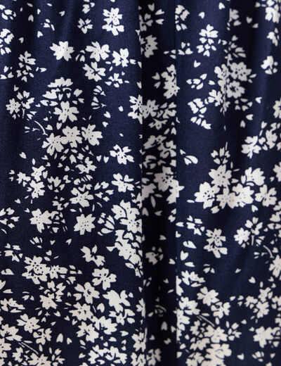 Jupe longue portefeuille bleu femme