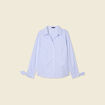 Chemise manches longues noeuds bleu ciel femme