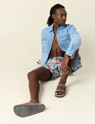 Short de bain bleu marine homme