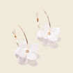 Boucles d'oreilles créoles ecru femme