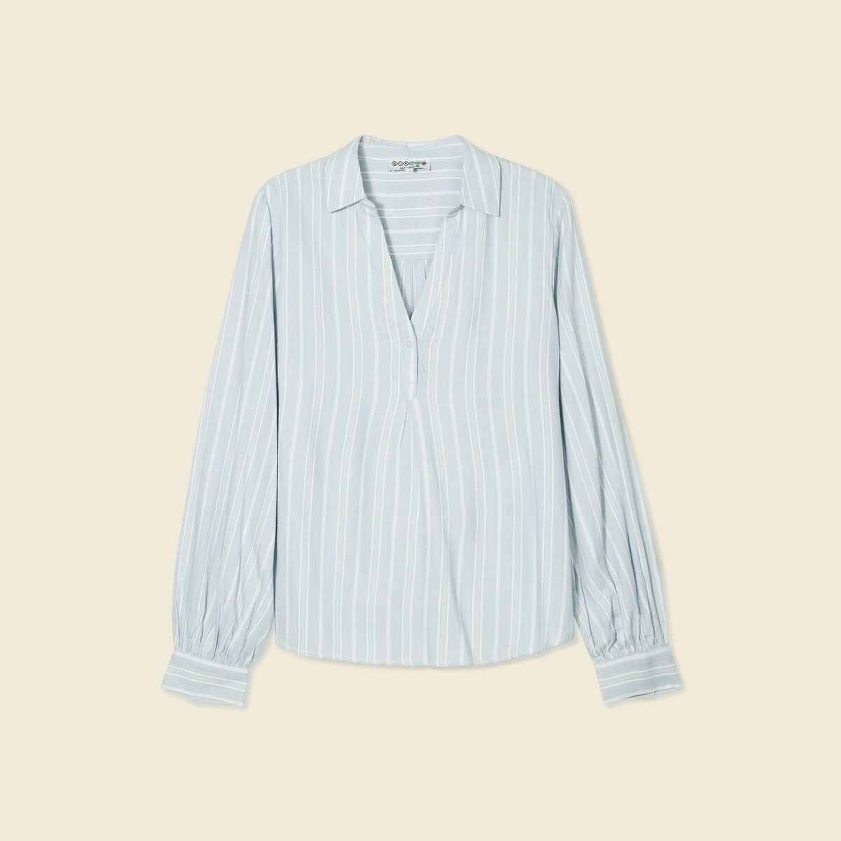Blouse manches longues bleu femme