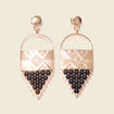 Boucles d'oreilles pendantes noir femme