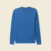 Pull fin col rond manches longues bleu fonc&eacute; homme