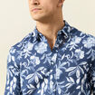 Chemise manches longues bleu homme