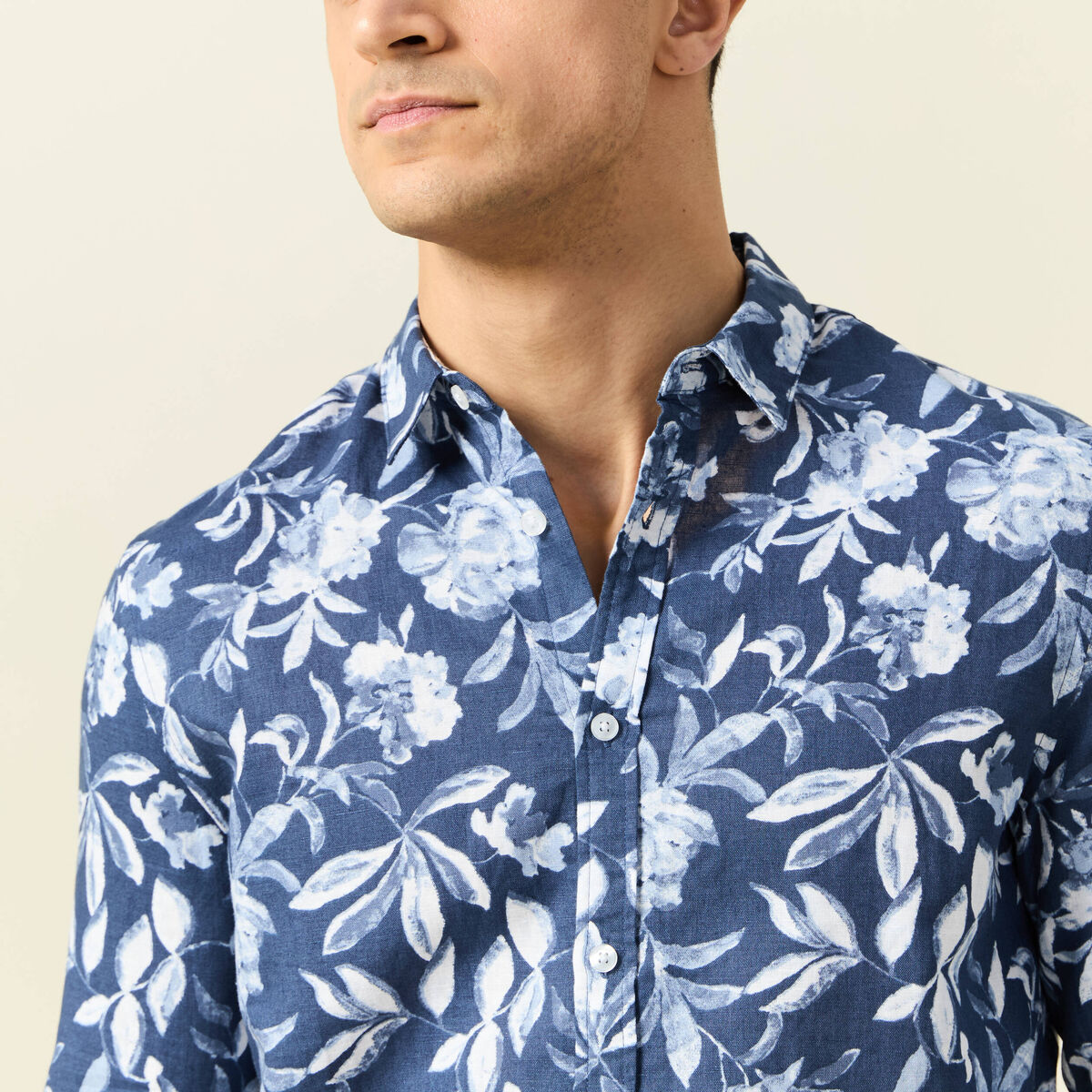 Chemise manches longues bleu homme