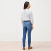 Jeans slim 7/8&egrave;me denim stone femme