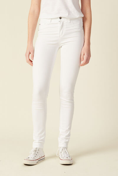 Jeans Lou - jegging blanc femme