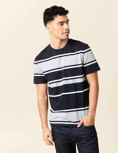 T-shirt manches courtes bleu marine homme