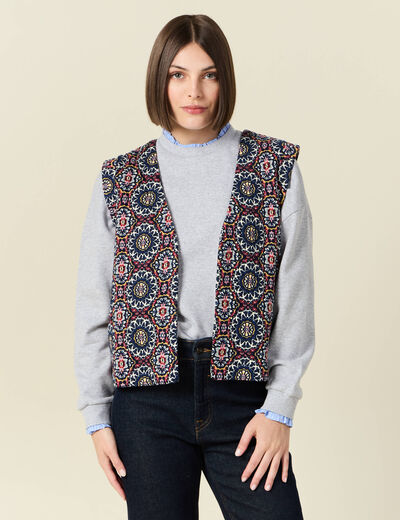 Gilet éco-responsable bleu marine femme
