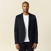 Veste blazer manches longues bleu marine homme