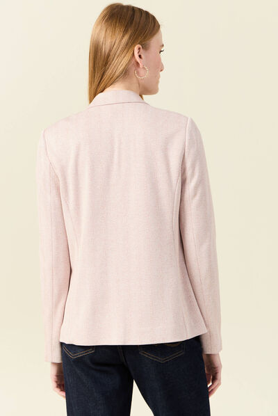 Veste blazer droite rose femme