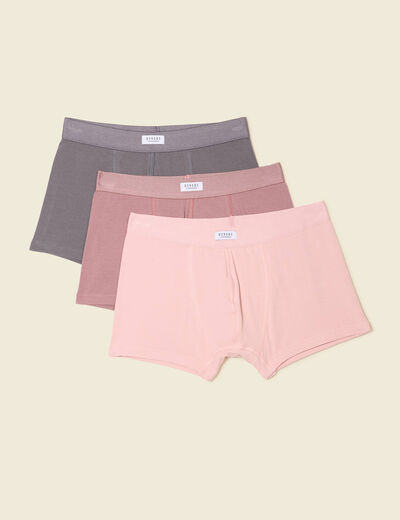 Lot 3 boxers vieux rose homme