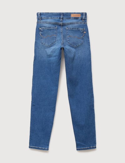 Jeans slim 7/8&egrave;me denim stone femme