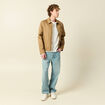 T-shirt ample en coton manches courtes ecru homme