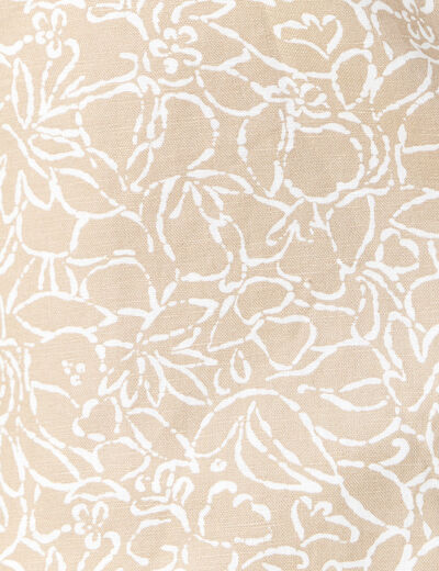 Chemise manches longues beige homme