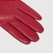 Gants en cuir rouge femme