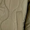 Veste droite matelass&eacute;e col chemise vert kaki femme