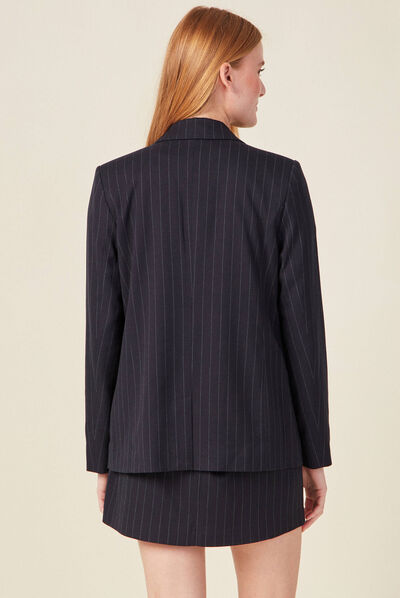 Veste blazer éco-responsable bleu femme