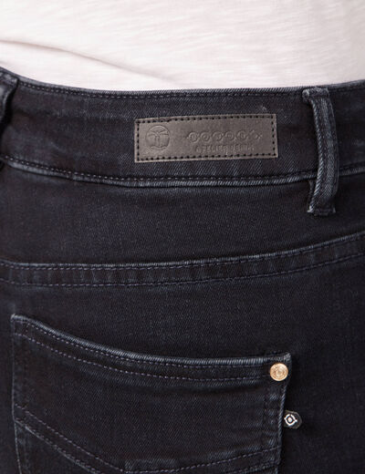 Jeans skinny taille haute denim blue black femme