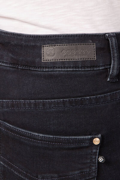 Jeans skinny taille haute denim blue black femme