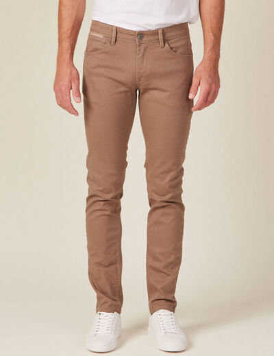 Jeans slim vert kaki homme